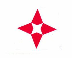 DEVICE OF STAR WITH FOUR CORNERS logo