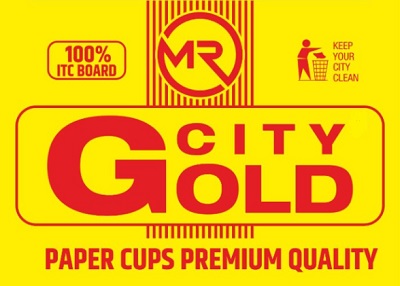 MR CITY GOLD PAPER CUPS PREMIUM QUALITY logo