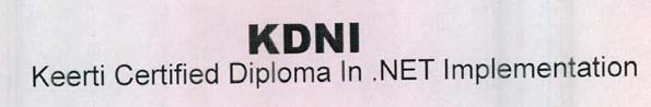 KDNI Keerti Certified Diploma In .NET Implementation logo