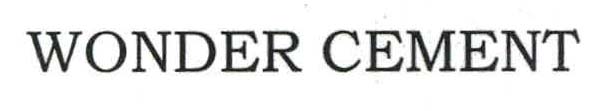 WONDER CEMENT logo