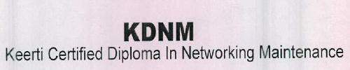 KDNM Keerti Certified Diploma In Networking Maintenance logo