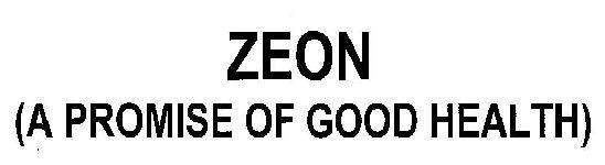 ZEON (A PROMISE OF GOOD HEALTH) logo