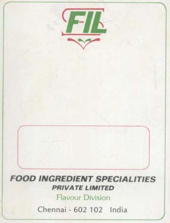 FOOD INGREDIENT SPECIALITIES PRIVATE LIMITED Flavour Division Chennai - 602 102 India logo