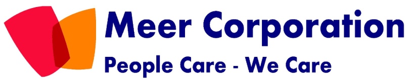 Meer Corporation People Care - We Care logo