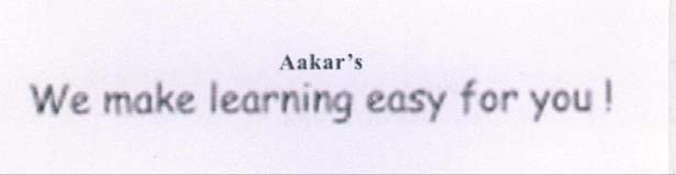 Aakar’s We make learning easy for you ! logo