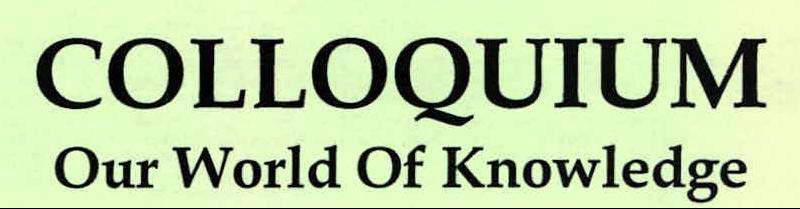 COLLOQUIUM Our World Of Knowledge logo