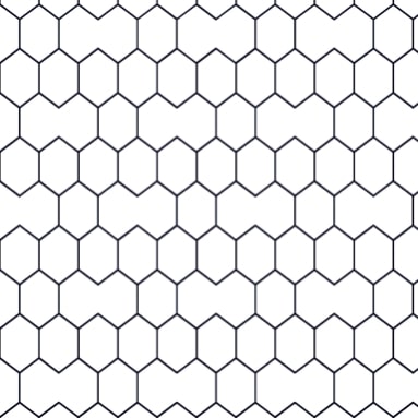 Honeycomb structure with two recesses logo