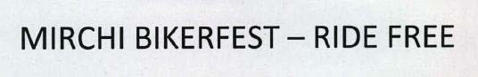 MIRCHI BIKERFEST — RIDE FREE logo