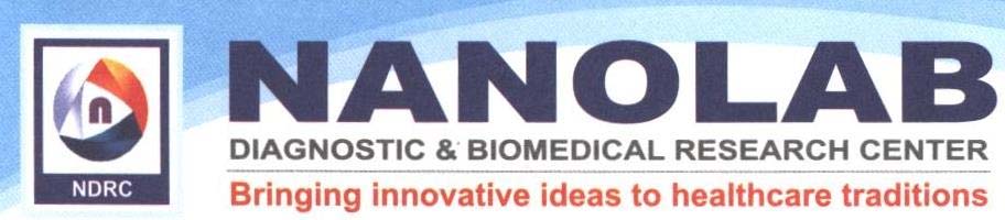 D>) DIAGNOSTIC & BIOMEDICAL RESEARCH CENTER NDRC Bringing innovative ideas to healthcare traditions logo