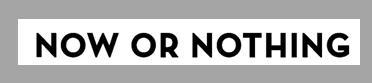 NOW OR NOTHING logo