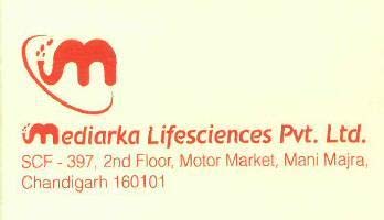 W#Mediarka Lifesciences Pvt. Ltd. SCF - 397, 2nd Floor, Motor Market, Mani Majra, Chandigarh 160101 logo