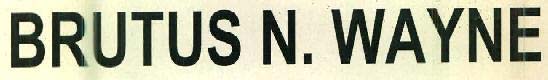 BRUTUS N. WAYNE logo