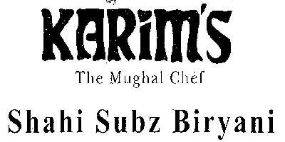 KGRIMS The Mughal Chef Shahi Subz Biryani logo