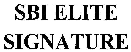 SBI ELITE SIGNATURE logo