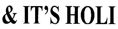 & IT’S HOLI logo