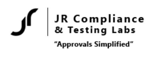 ( JR Compliance J & Testing Labs “Approvals Simplified” logo