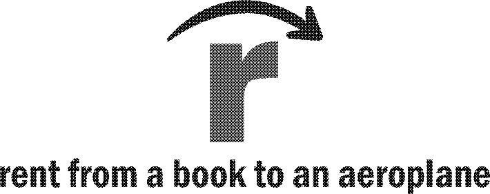 rent from a book to an aeroplane logo