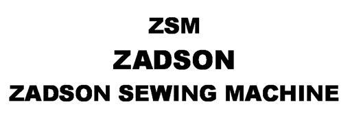ZSM ZADSON ZADSON SEWING MACHINE logo