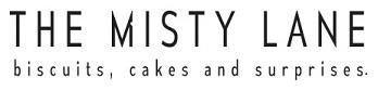 THE MISTY LANE biscuits, cakes and surprises. logo