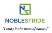 NOBLESTRIDE “Luxury in the arms of nature.” logo