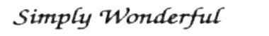 Simply Wonderful logo