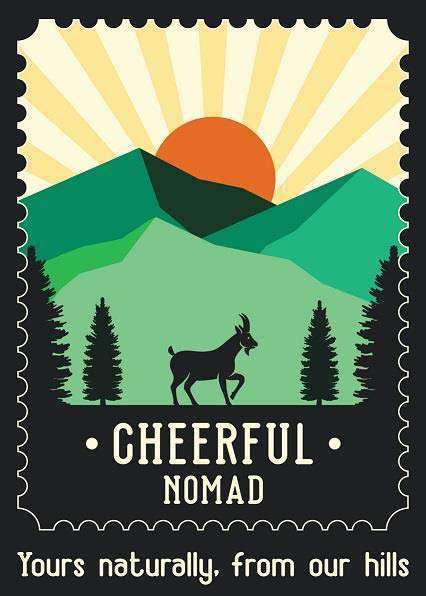 - CHEERFUL - NOMAD Yours naturally, from our hills logo