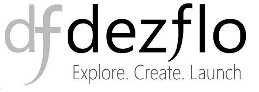 dezflo Explore. Create. Launch logo