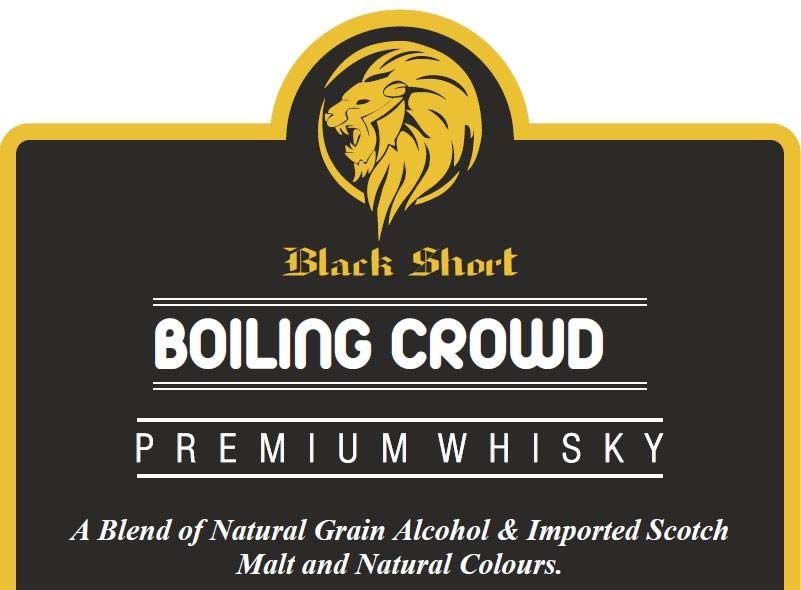 BOILING CROWD PREMIUM WHISKY A Blend of Natural Grain Alcohol & Imported Scotch Malt and Natural Colours. logo