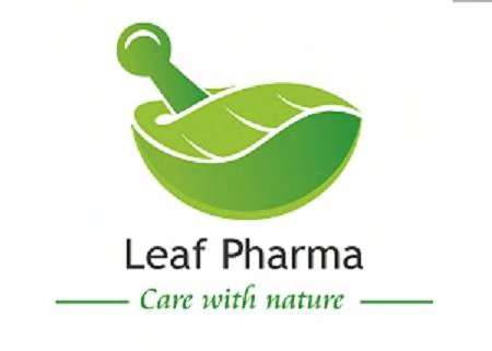 Leaf Pharma —— Care with nature —— logo