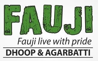 Fauji live with pride DHOOP & AGARBATTI logo