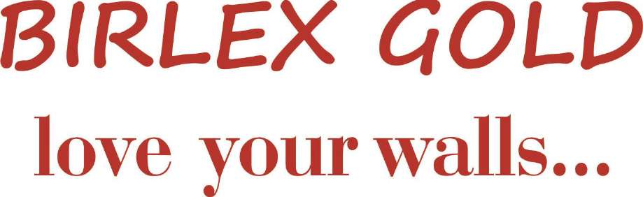 BIRLEX GOLD love your walls... logo