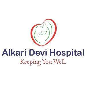 Alkari Devi Hospital Keeping You Well. logo