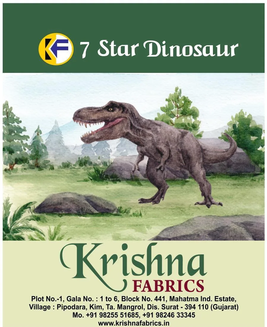 Krishna Fabrics KF 7STAR DINOSAUR logo