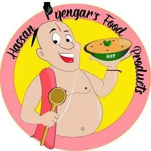 Device of Man with Hassan Iyengar's Food Products logo