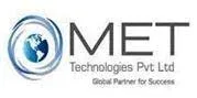 MET TECHNOLOGIES PVT LTD WITH TAGLINE GLOBAL PARTNER FOR SUCCESS logo