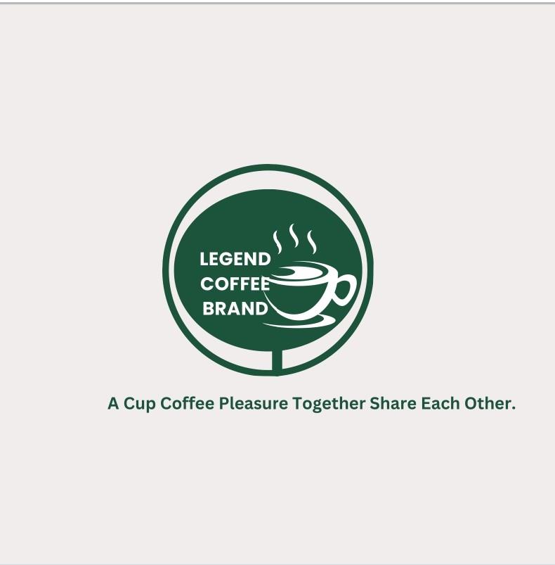 COFFE! BRAND A Cup Coffee Pleasure Together Share Each Other. logo
