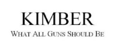 KIMBER WHAT ALL GUNS SHOULD BE logo