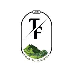 TF with device & Tagline Grow to Flourish logo