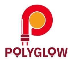 POLYGLOW WITH DEVICE OF P logo