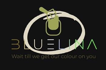 BLUELINA WAIT TILL WE GET OUR COLOUR ON YOU logo