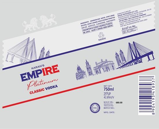 KARAN'S EMPIRE PLATINUM CLASSIC VODKA logo