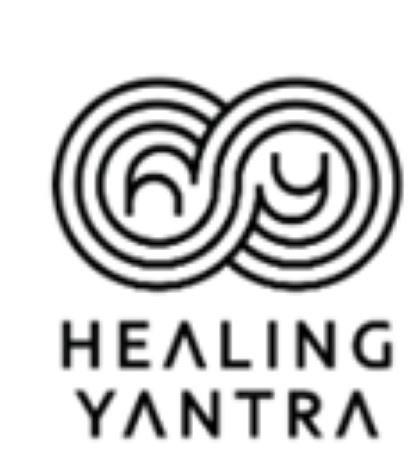 HEALING YANTRA With an Artistic device with letters h and y written in a stylized manner. logo
