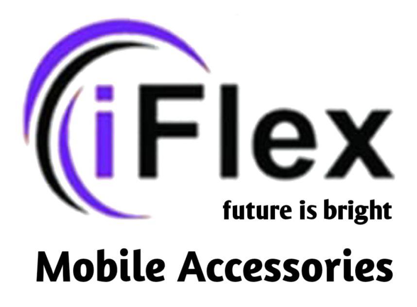 iFlex along with slogan future is bright as per artistic color combination design device label logo