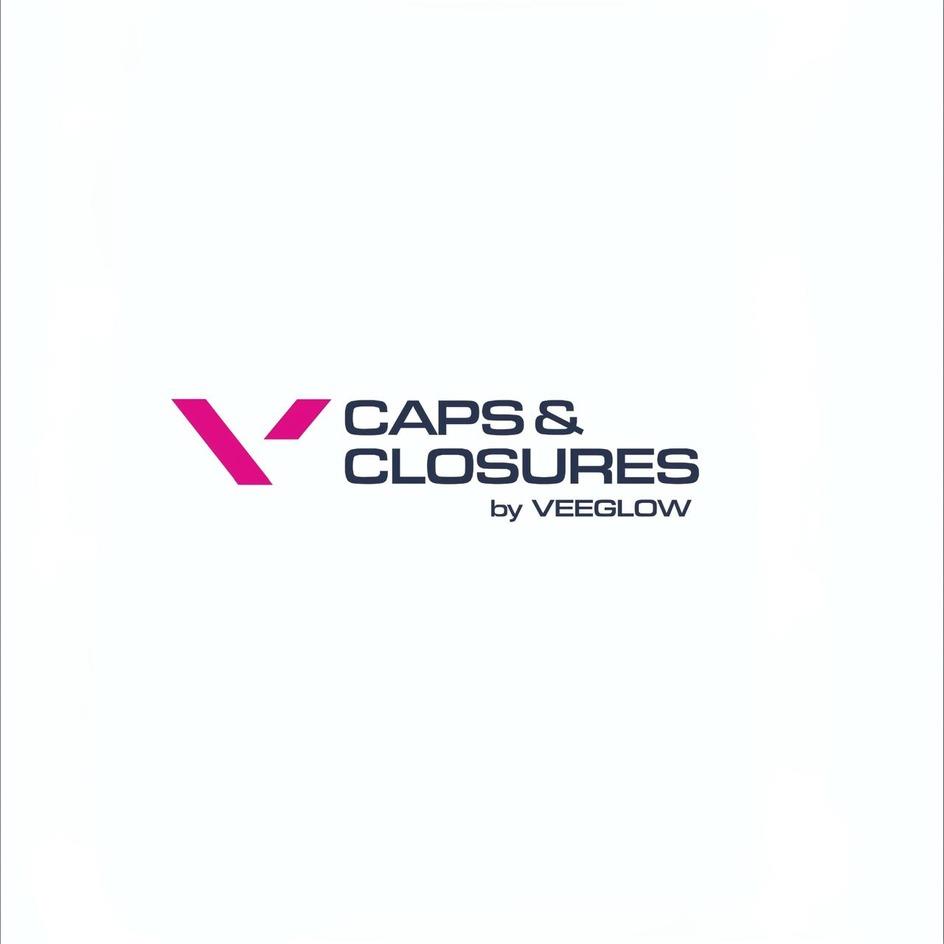 DEVICE OF V SHAPE CAPS & CLOSURES BY VEEGLOW logo