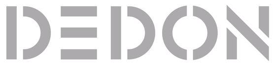 The mark consists of broken lines and curves forming the word DEDON logo