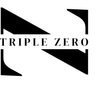 TRIPLE ZERO WITH THE DEVICE OF Z logo