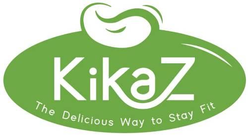 KIKAZ WITH TAGLINE THE DELICIOUS WAY TO STAY FIT logo