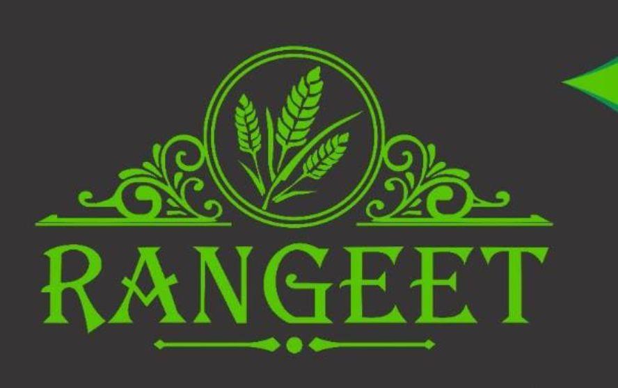 RANGEET artistic along with Paddy sheaf as per green coloring label logo