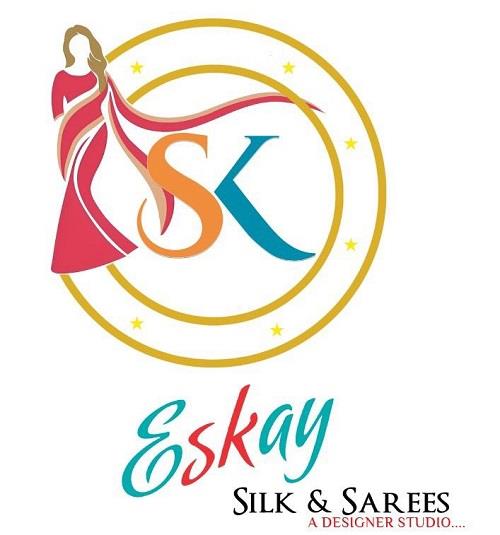 ESKAY SILK & SAREES WITH DEVICE OF "SK" logo