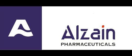 ALZAIN PHARMACEUTICALS WITH A LOGO logo